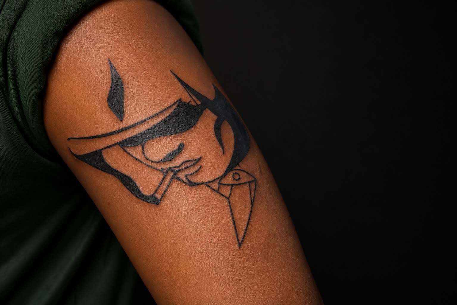 Minimalist character tattoo by Jay at Inking Tattoos